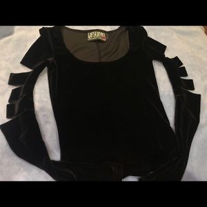 Punk Goth ✨ LIP SERVICE Shredded Velvet Top XS P